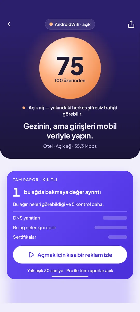 SentryFi uygulama ekranı 3